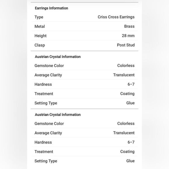 Set of 3 Austrian Crystal Criss Cross Earrings - Picture 9 of 16